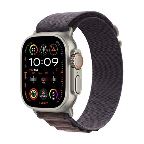 Apple Watch Ultra 2 49mm titanové pouzdro s indigo alpským tahem - Large