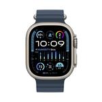 Apple Watch Ultra 2 49mm titanové pouzdro s modrým oceánským řemínkem