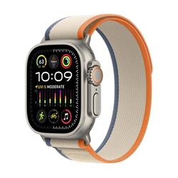 Apple Watch Ultra 2 49mm titanové pouzdro s oranžovo-béžovým trailovým tahem - S/M