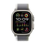 Apple Watch Ultra 2 49mm titanové pouzdro se zeleno-šedým trailovým tahem - M/L