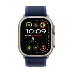 Apple Watch Ultra 2 GPS + Cellular 49 mm puzdro z prírodného titánu s modrou slučkou Trail Loop - M/L (MX4L3CS/A)