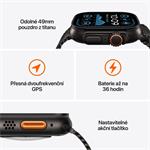 Apple Watch Ultra 2 GPS + Cellular 49 mm puzdro z prírodného titánu s modrou slučkou Trail Loop - M/L (MX4L3CS/A)