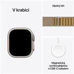 Apple Watch Ultra 2 GPS + Cellular 49 mm puzdro z prírodného titánu s opálenou alpskou slučkou - stredné (MX4F3CS/A)