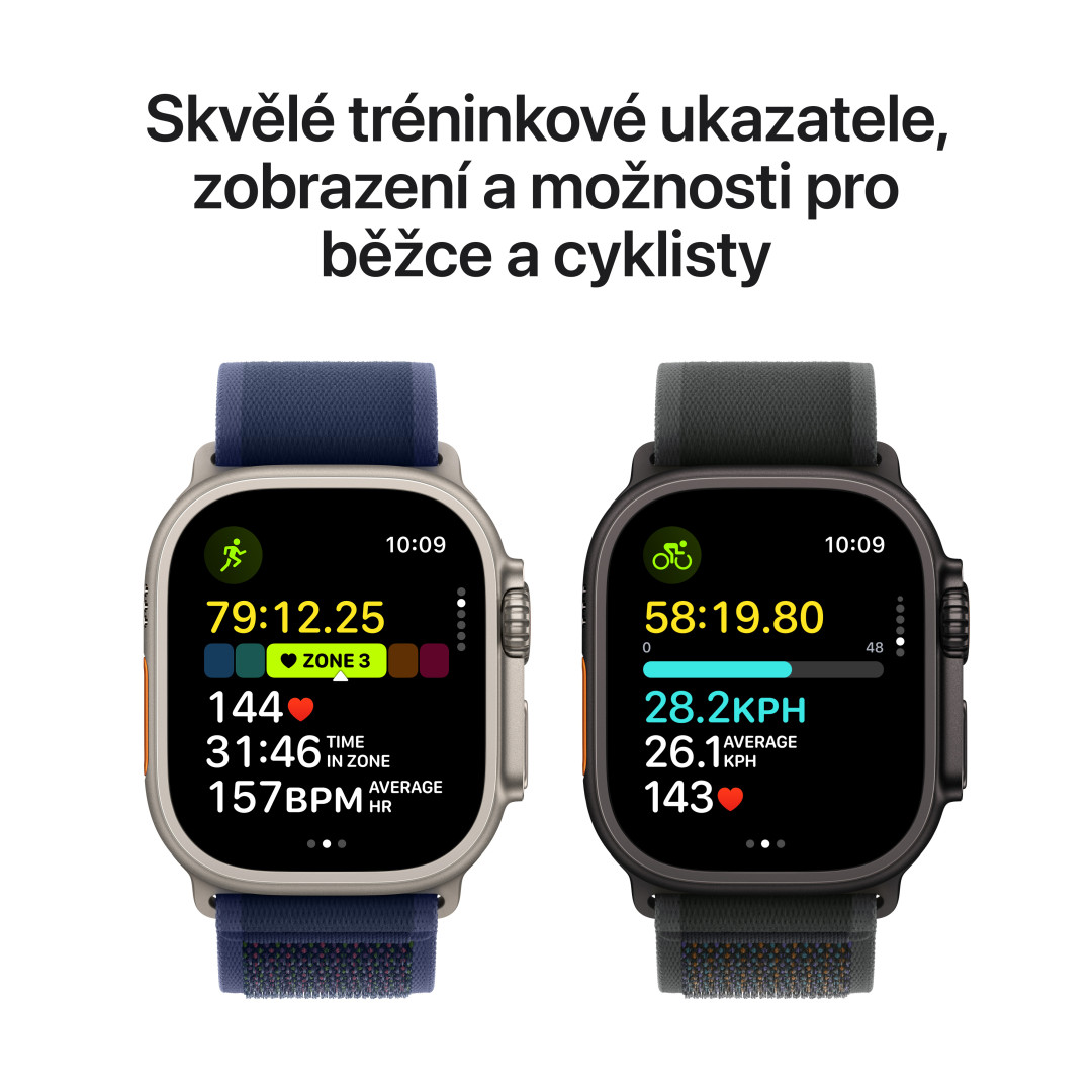 Apple Watch Ultra 2 GPS + Cellular 49mm Natural Titanium Case with Blue Trail Loop - S/M (MX4J3CS/A)