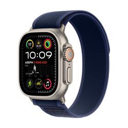 Apple Watch Ultra 2 GPS + Cellular 49mm Natural Titanium Case with Blue Trail Loop - S/M (MX4J3CS/A)