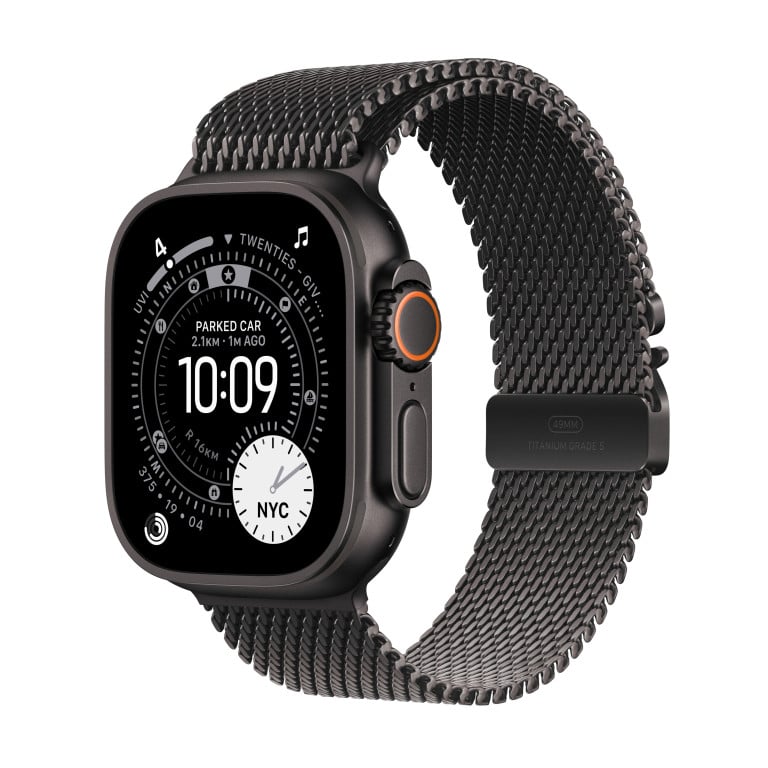 Apple Watch Ultra 3 GPS + Cellular 49 mm čierne titánové milánske pútko - M