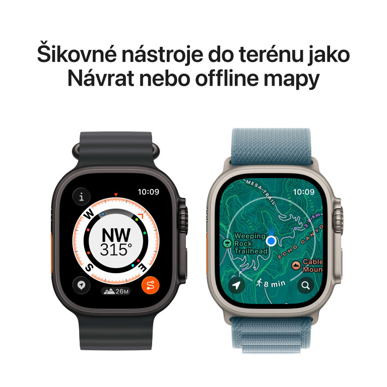 Apple Watch Ultra 3 GPS + Cellular 49 mm Titanium + Titanium Mil Loop - Malé