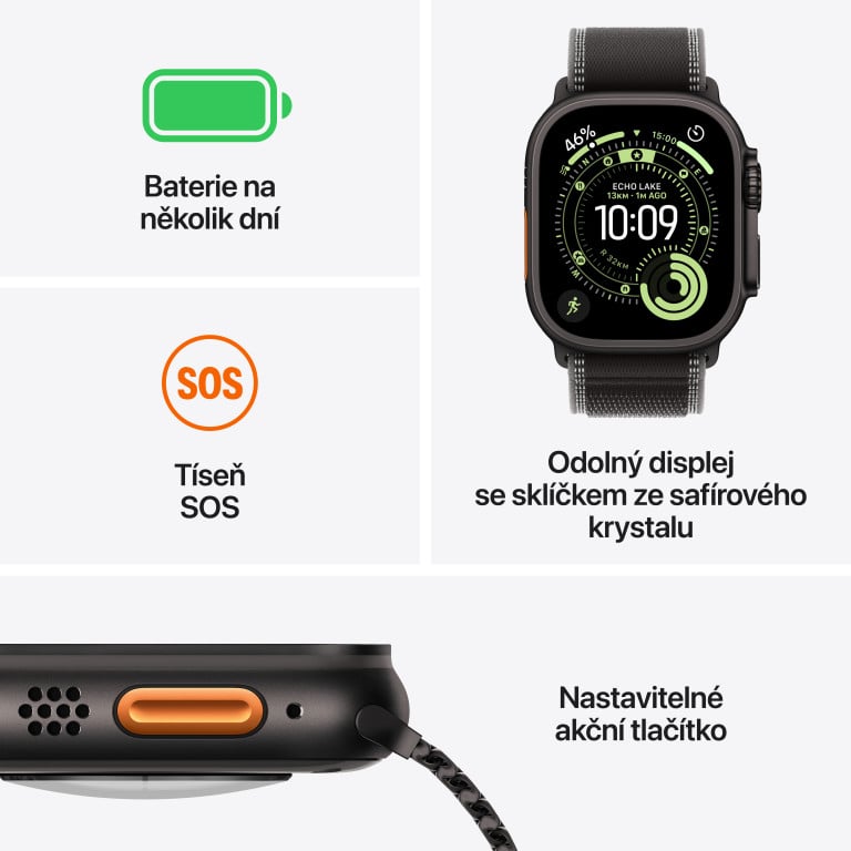 Apple Watch Ultra 3 GPS + Cellular 49 mmTitánové puzdro
