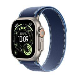 Apple Watch Ultra 3 GPS + Cellular 49mm Natural Titanium Case with Blue/Bright Blue Trail Loop - M/L (Demo)