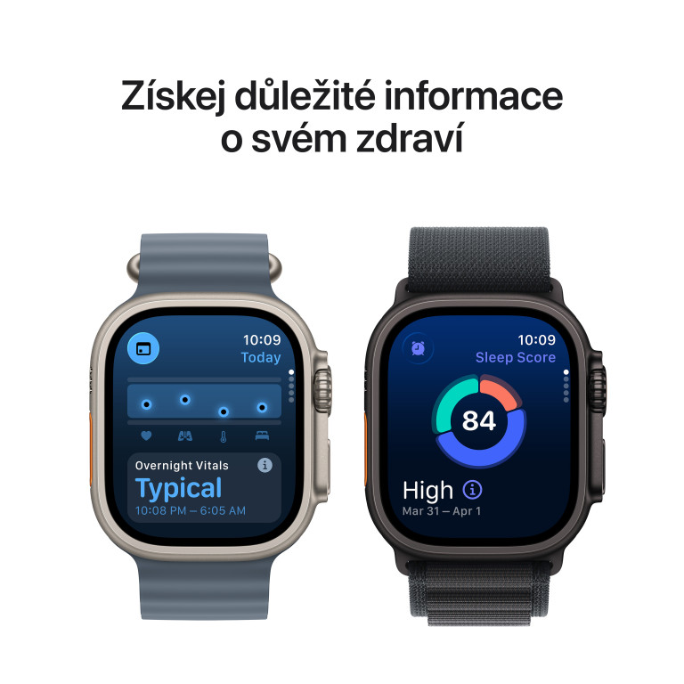 Apple Watch Ultra 3 GPS + Cellular 49mm Titanium Case Light Blue - Medium