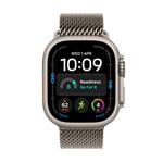 Apple Watch Ultra 4 GPS + Cellular 49 mm s puzdrom z prírodného titánu a milánskym remienkom z prírodného titánu – L