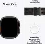 Apple Watch Ultra 4 GPS + Cellular 49mm Black Titanium Case with Black Titanium Milanese Loop - S