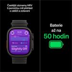 Apple Watch Ultra 4 GPS + Cellular 49mm Black Titanium Case with Burgundy Trail Loop - S/M