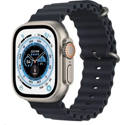 Apple Watch Ultra GPS Cellular, 49 mm titánové puzdro s remienkom Midnight Ocean (mqfk3cs/a)
