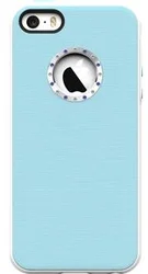 APROLINK iPhone 5/s Yum Macaron Swarovski Crystal-Ringed Case, Blue