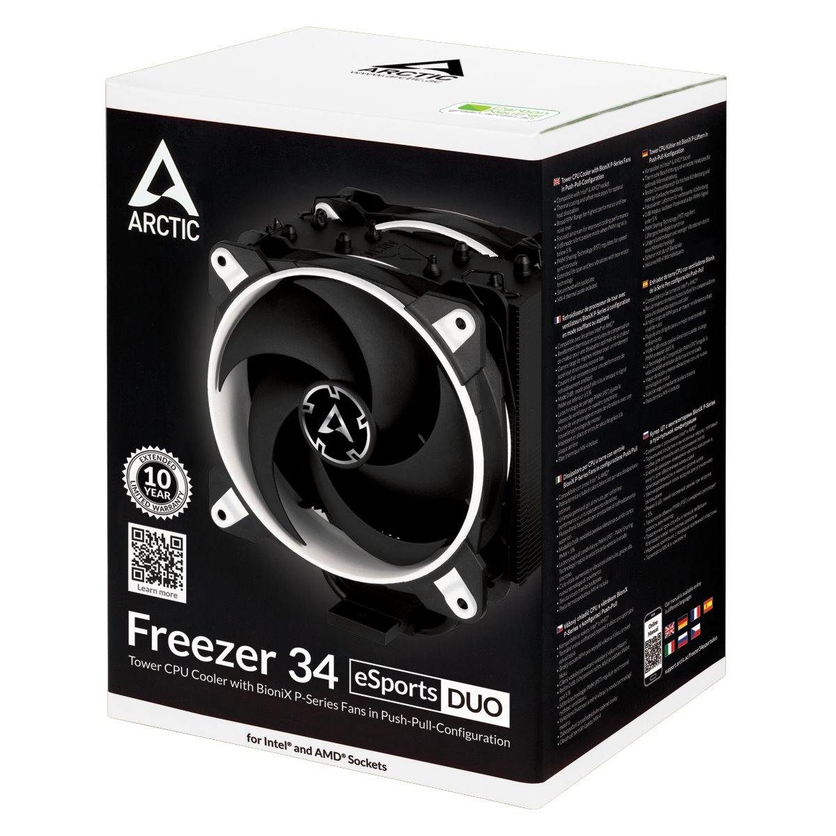 ARCTIC Freezer 34 eSports DUO (White), biela/čierna