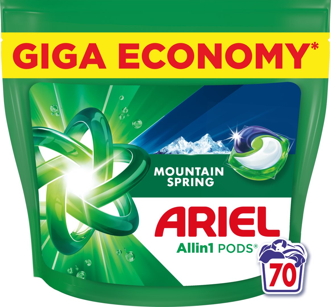 Ariel kapsle na praní Mountain Spring 70ks