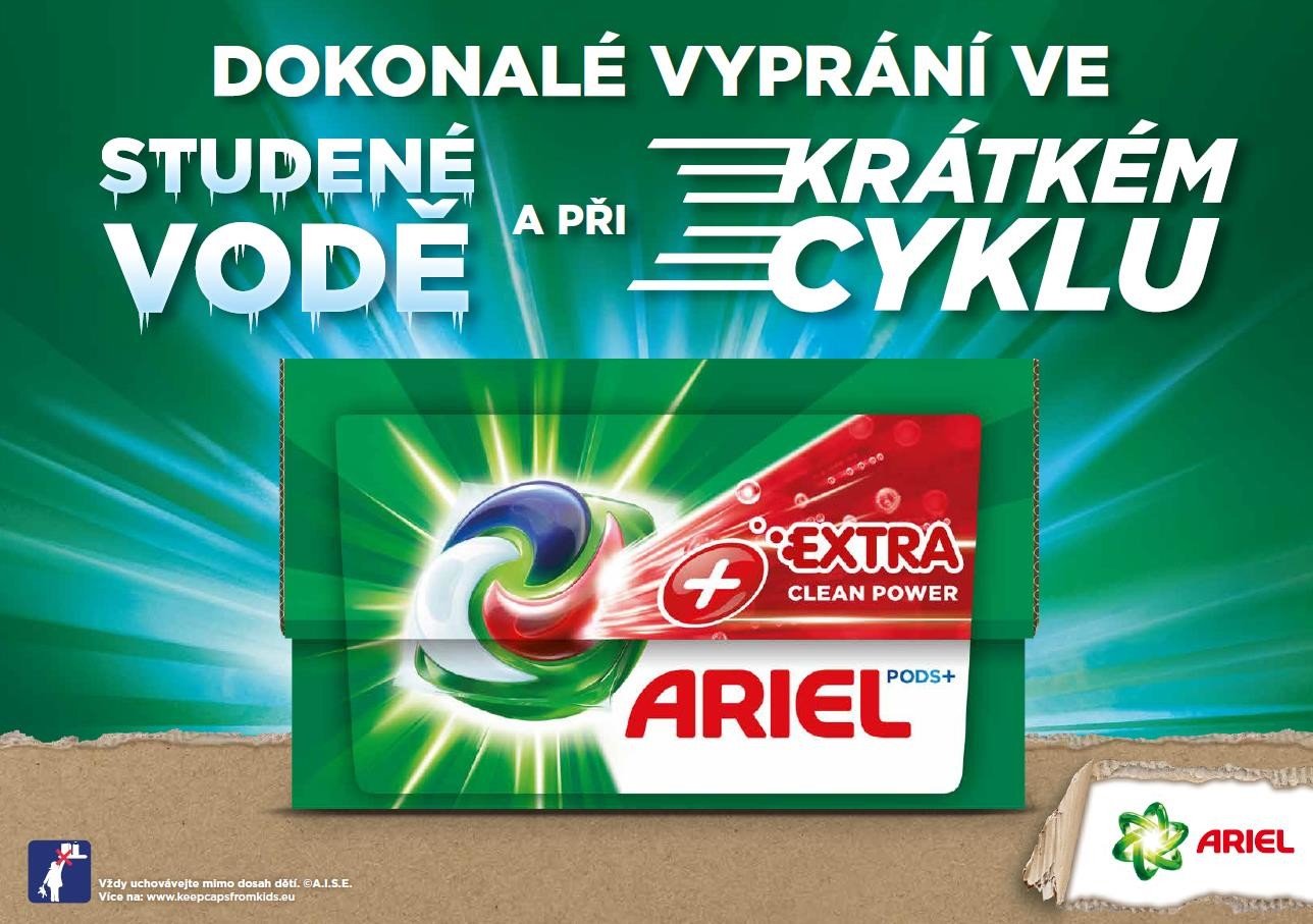 Ariel pracie gélové kapsuly + kompletná ochrana proti vlákninám, 60 ks