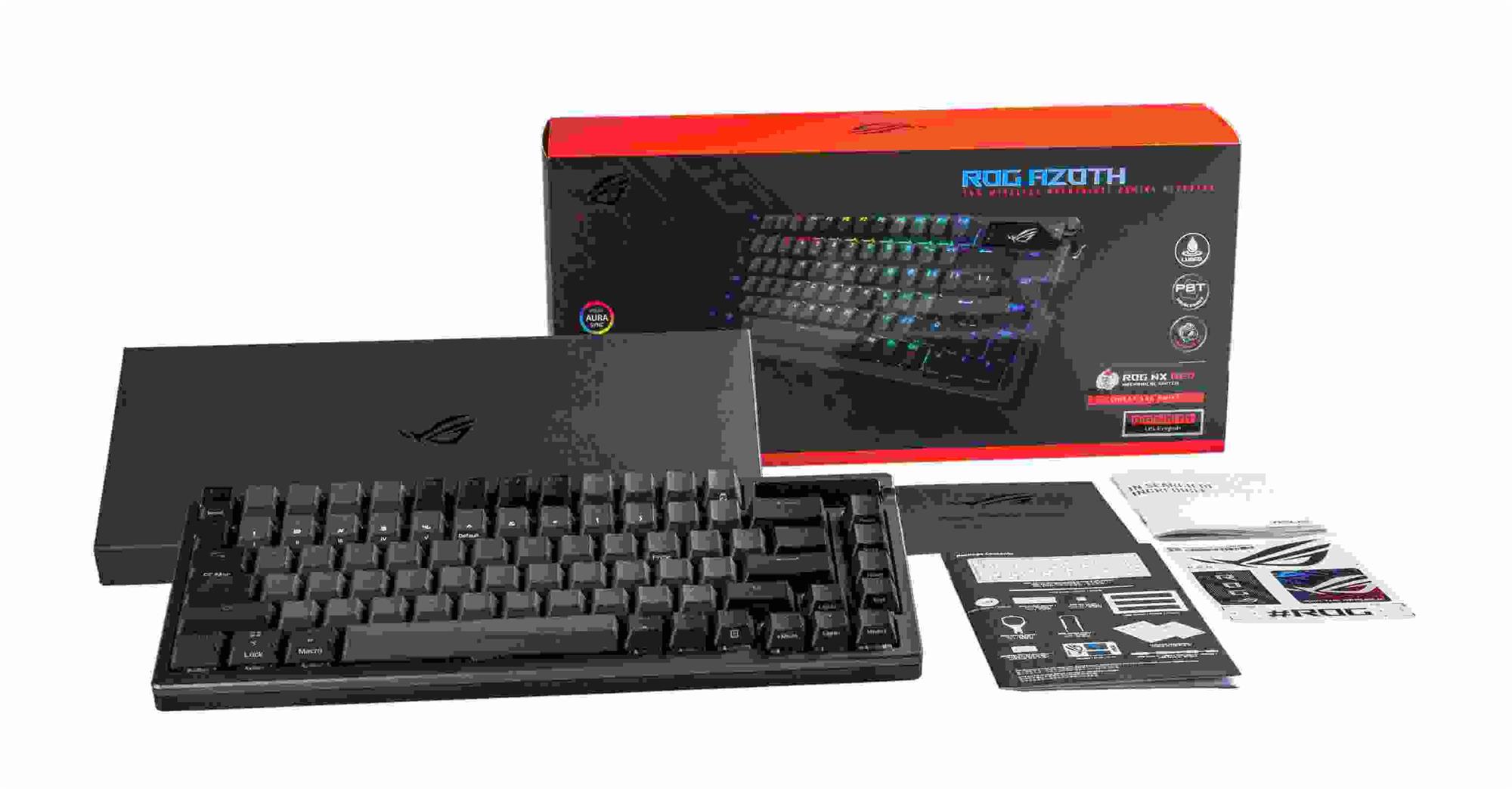 ASUS ROG AZOTH, mechanický, Bluetooth, americký, čierny