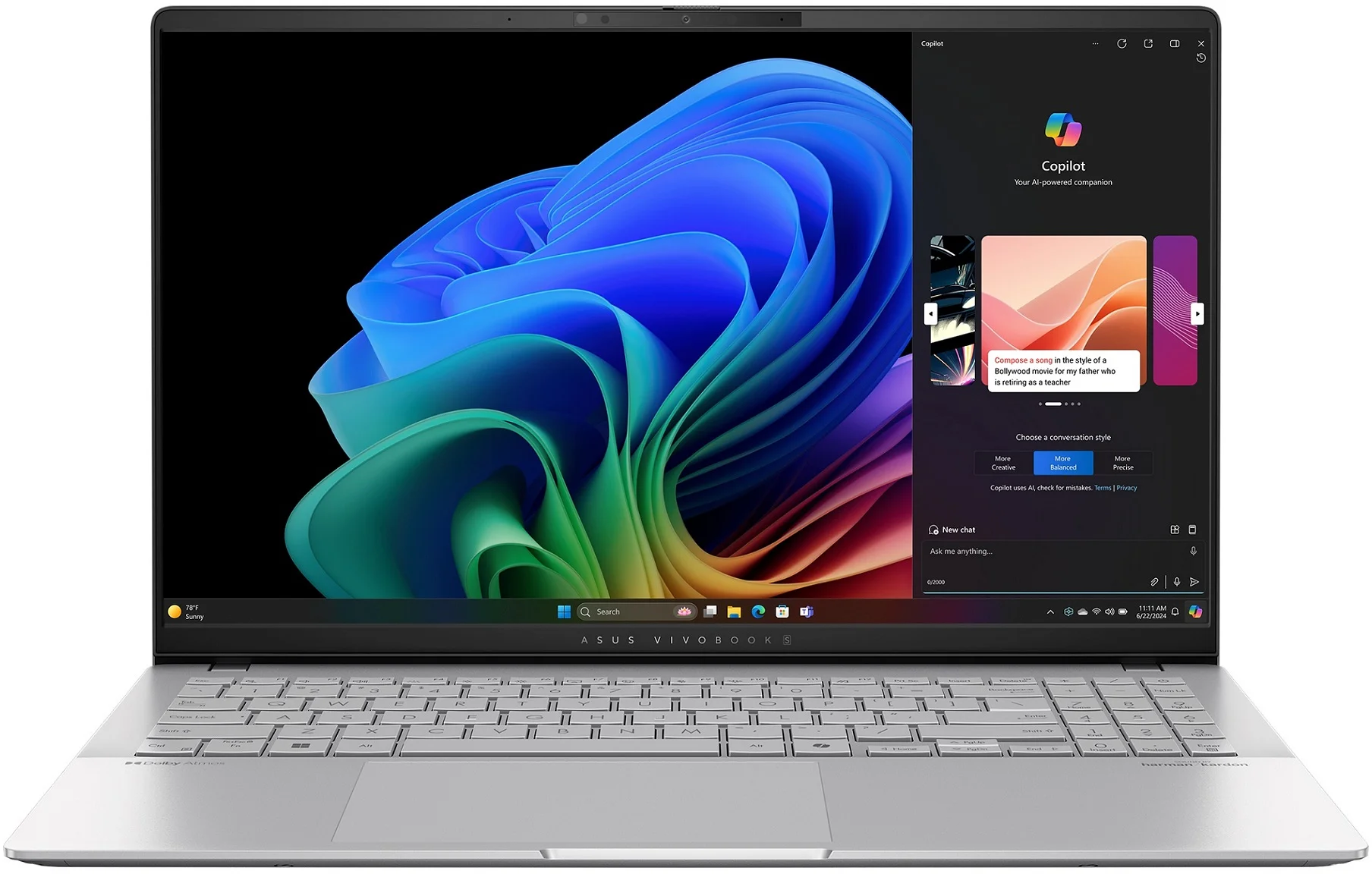 ASUS Vivobook S 15 OLED S5507QA-OLED064X Cool Silver celokovový
