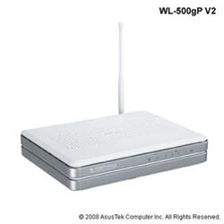 Asus WL-500gP v2 BroadRange WiFi Router/GW/Switch/AP, 125Mb, SMA, Afterburner, Bittorrent