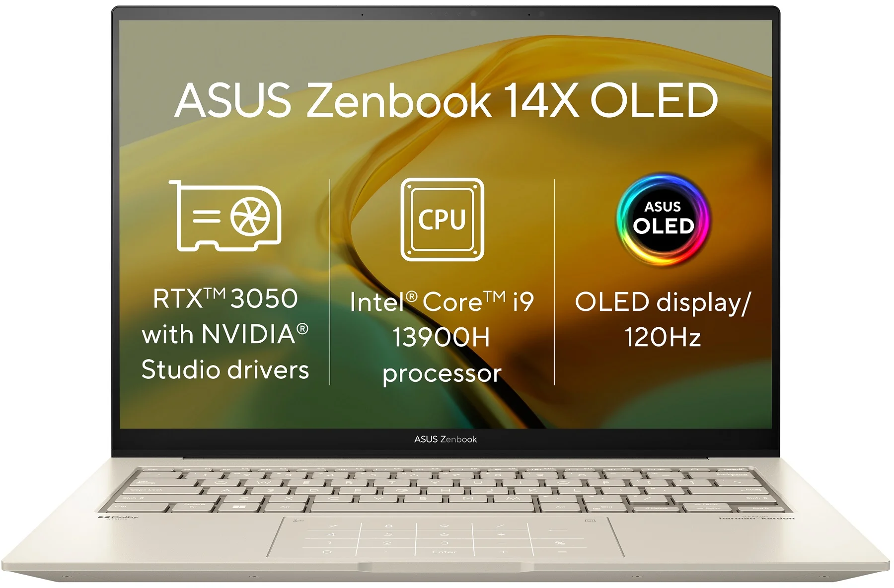 ASUS Zenbook 14X OLED UX3404VC-M3174W Sandstone Beige celokovový