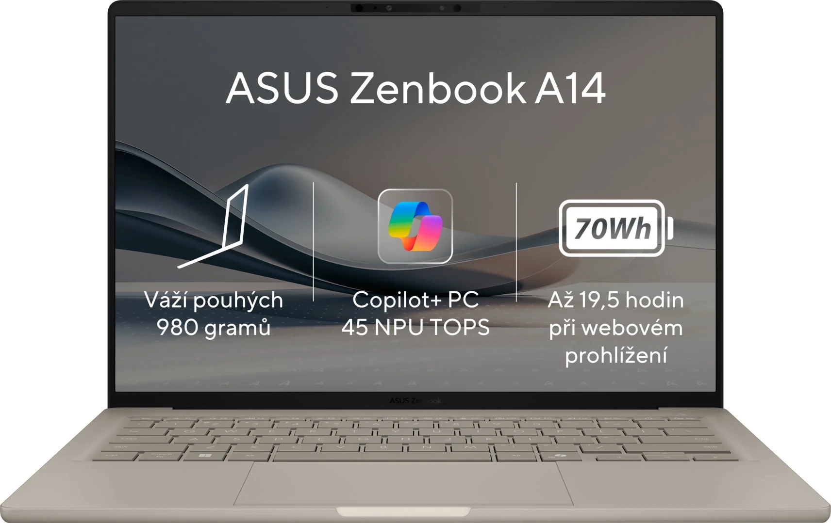 ASUS Zenbook A14 OLED UX3407RA-OLED024X Zabriskie Beige