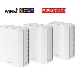 ASUS ZenWifi BT10 3-pack, rozšíriteľný router WiFi7, AiMesh, 2x WAN/LAN, 1x LAN, 1x 3.0