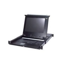 ATEN CL-1016MA 16-port KVM PS/2+USB, OSD, rack, 17" LCD, touchpad, klávesnice