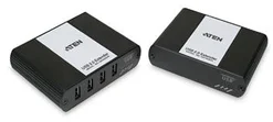 ATEN USB 2.0 prodlužka s 4portovým hubem do 100m po Cat5 kabelu UEH-4002 - Kabely + redukce