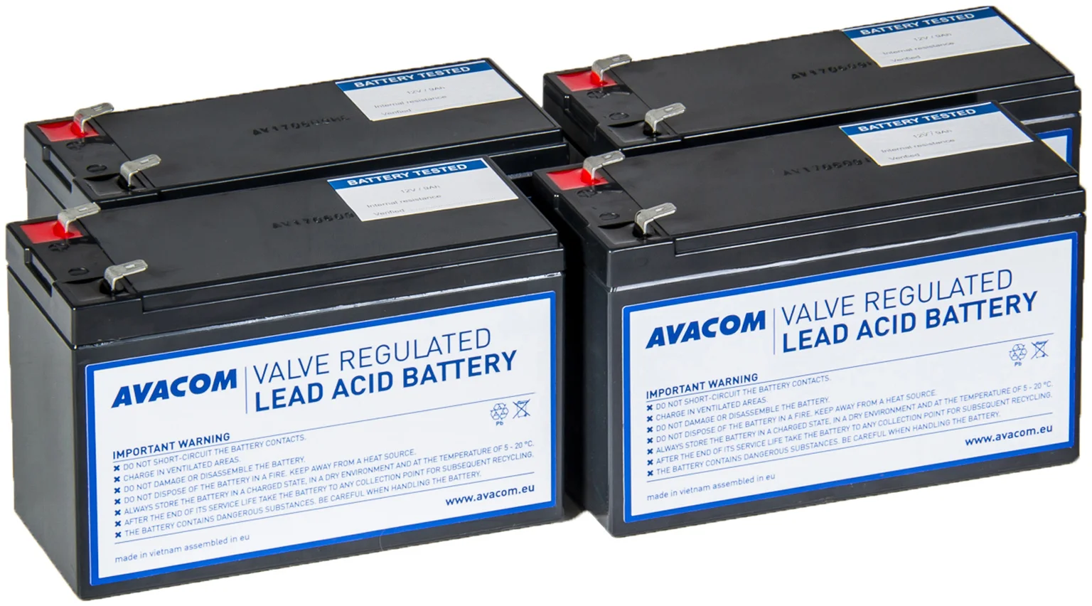 AVACOM AVA-RBP04-12090-KIT - batéria pre CyberPower, EATON, Effekta, FSP Fortron, HP, Legrand UPS