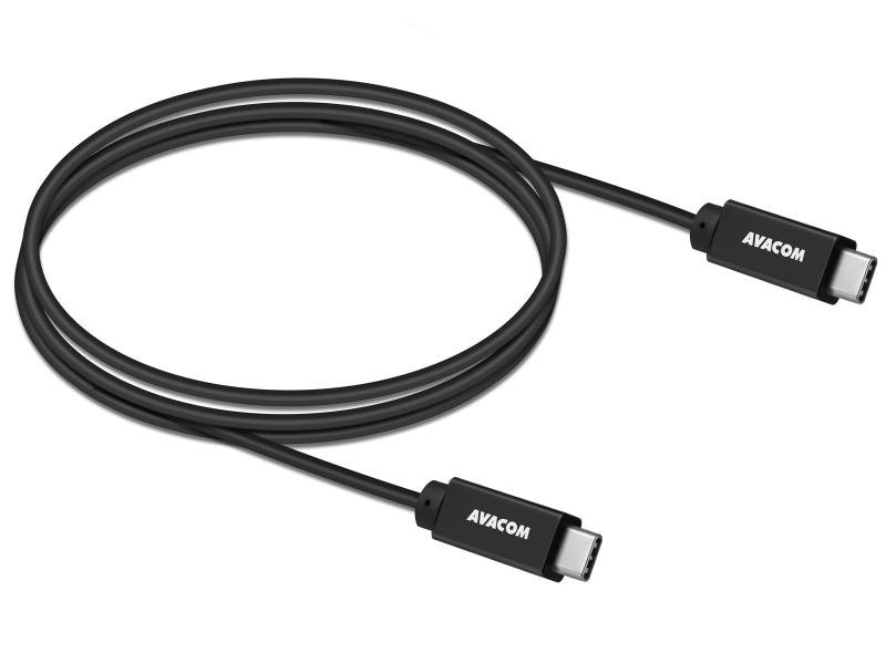 AVACOM Dátový a nabíjací kábel USB USB-C - USB USB-C, 100cm, 60W E-Mark, čierny