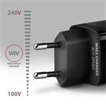 AXAGON ACU-DPQ65, GaN nabíjačka do siete, 3x port, 65W