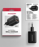 AXAGON ACU-PQ100, GaN nabíječka do sítě 100W, USB-A + USB-C, černá