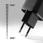 AXAGON ACU-PQ100, GaN nabíječka do sítě 100W, USB-A + USB-C, černá