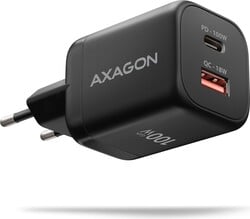 AXAGON ACU-PQ100, GaN nabíječka do sítě 100W, USB-A + USB-C, černá