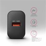 AXAGON ACU-QC18, 18W sieťová nabíjačka, 1x port USB-A, QC3.0/AFC/Apple, čierna