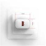AXAGON ACU-QC18W, 18W sieťová nabíjačka, 1x port USB-A, QC3.0/AFC/Apple, biela