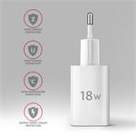 AXAGON ACU-QC18W, 18W sieťová nabíjačka, 1x port USB-A, QC3.0/AFC/Apple, biela