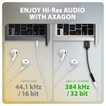 AXAGON ADA-HA, audio adaptér USB-A na 3,5 mm jack Hi-Res DAC, 384 kHz/32bit, stereo