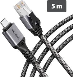 AXAGON ADE-CM50, USB-C Gigabit Ethernet adaptér (5m)