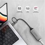 AXAGON ADE-TXCA, USB-C + USB-A 3.2 Gen 1 - Gigabitová sieťová karta, Asix AX88179, automatická inštalácia