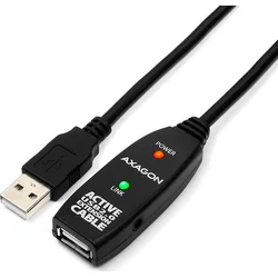 AXAGON ADR-205, USB 2.0 A-M -> A-F aktívny predlžovací / opakovací kábel, 5 m