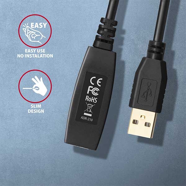 AXAGON ADR210 USB repeater kabel 10m TSBOHEMIA.CZ