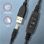 AXAGON ADR-215B, aktívny prepojovací kábel USB 2.0 A-M -> B-M, 15 m