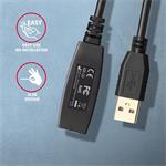 AXAGON ADR-220, USB 2.0 A-M -> A-F aktivní repeater kabel, 20m