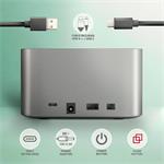 AXAGON ADSA-DC, USB-C 5Gb/s - 2x SATA 6G 2,5"/3,5" SSD/HDD CLONE DUAL dokovacia stanica