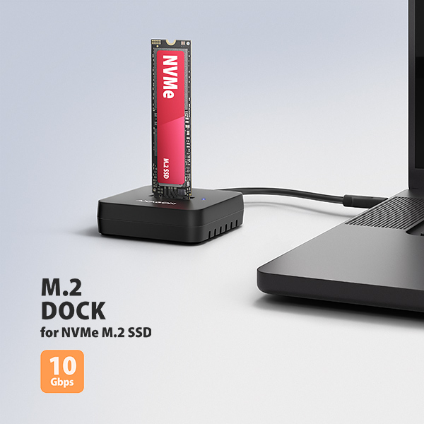 AXAGON ADSA-M2C11L, dokovacia stanica USB-C s rýchlosťou 10 Gb/s pre 1× M.2 NVMe SSD