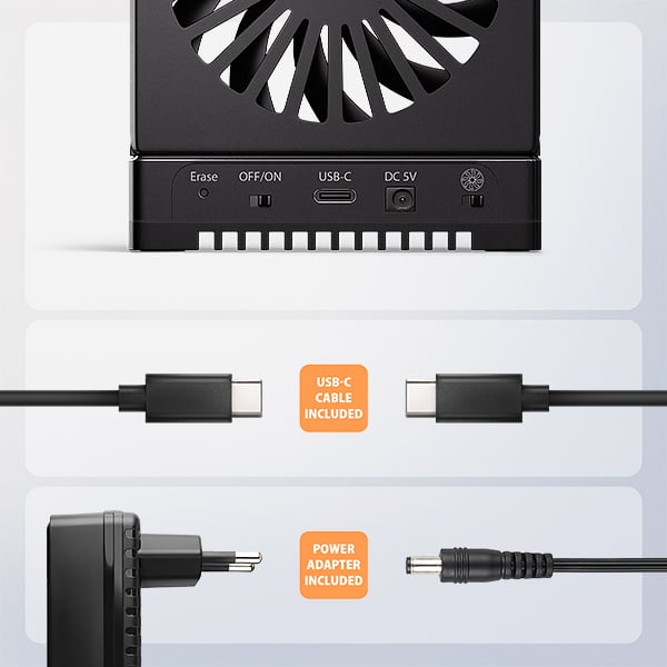 AXAGON ADSA-M2C44, dokovacia stanica USB4 pre 4× M.2 NVMe SSD s funkciou klonovania