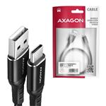 AXAGON BUCM-AM15AB, HQ kábel USB-C <-> USB-A, 1,5 m, USB 2.0